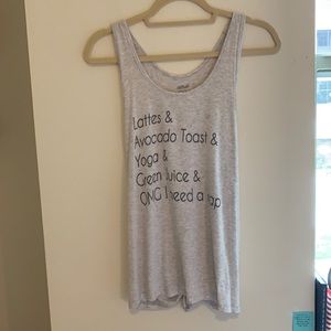 Aerie tank with tie back